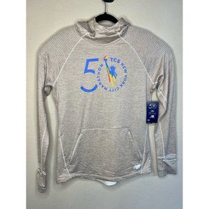 NEW BALANCE Womens Heat Grid Hoodie NWT $130 size L Large NYC Marathon 50th Sea
